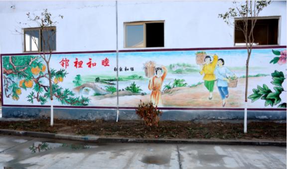 得荣乡镇文化墙 乡风文明焕发新活力